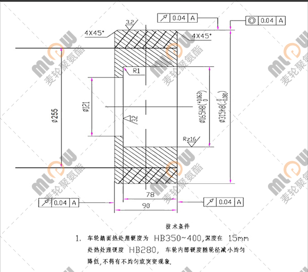 堆垛机巷道设备走轮图纸